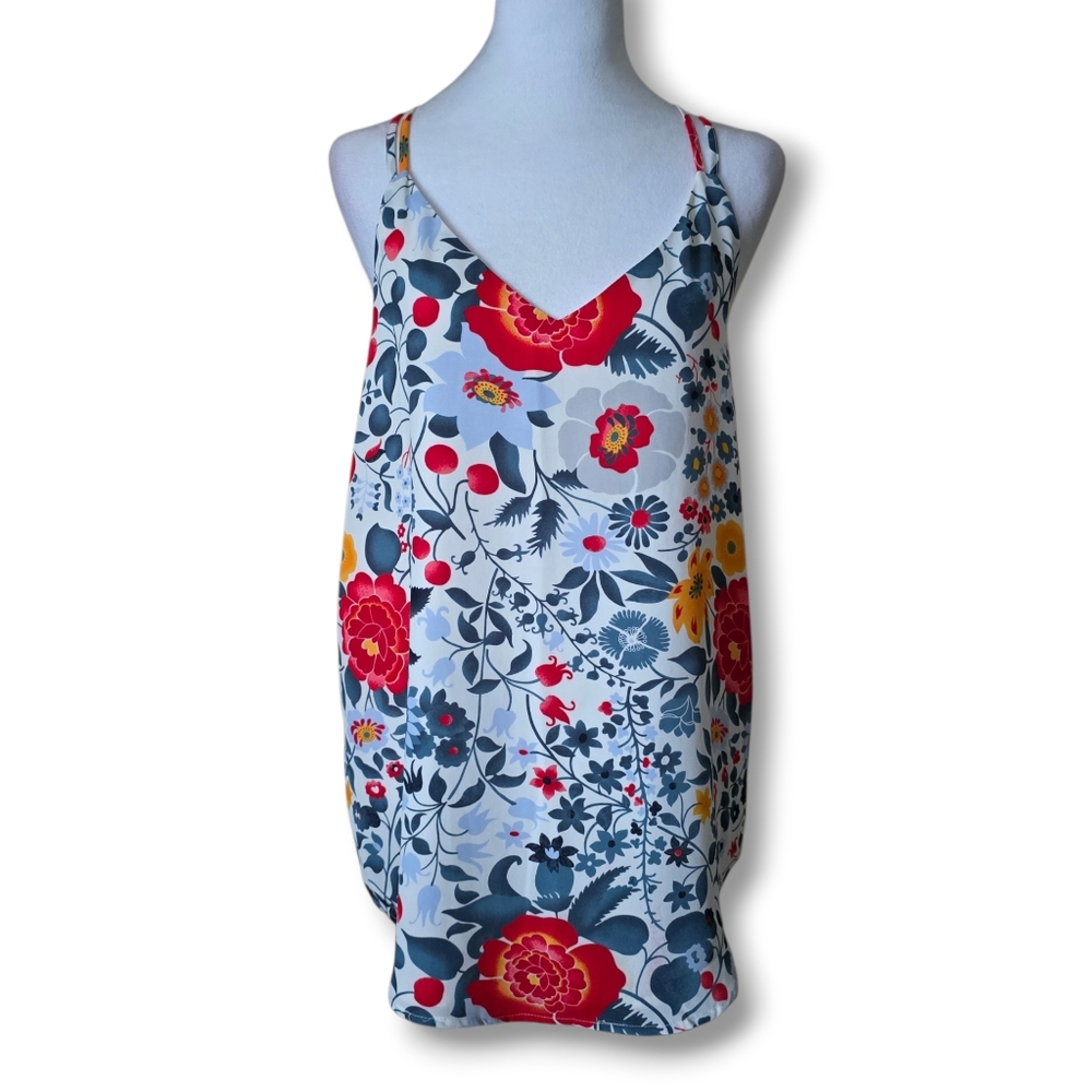Chelsea & Theodore Floral Summer Blouse - Size Large